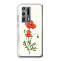 Red poppy: Huawei P40 Pro Plus Transparant Hoesje