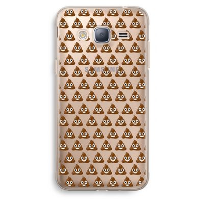 Poop emoji: Samsung Galaxy J3 (2016) Transparant Hoesje