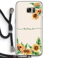 Zonnebloemen: Samsung Galaxy S7 Edge Transparant Hoesje met koord