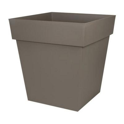 Bloempot EDA Tuscan Taupe Plastic Vierkant Ø 50 cm (49,5 x 49,5 x 52,5 cm)