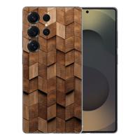 TPU Hoesje Samsung Galaxy S25 Ultra - Wooden Cubes Backcover
