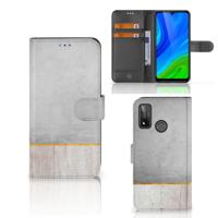 Huawei P Smart 2020 | Book Style Case | Wood Concrete