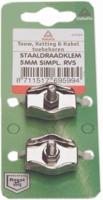 Staaldraadklem simplex rvs 3mm 2st - Deltafix
