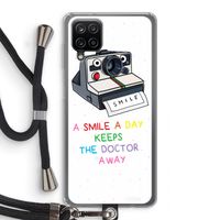 Smile: Samsung Galaxy A12 Transparant Hoesje met koord