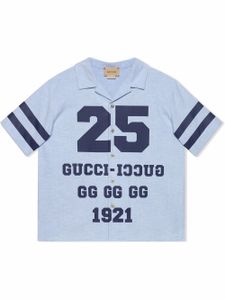 Gucci Kids chemise Blind For Love à logo - Bleu