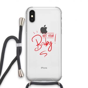 Not Your Baby: iPhone X Transparant Hoesje met koord