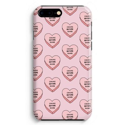 Chicks before dicks: iPhone 8 Plus Volledig Geprint Hoesje
