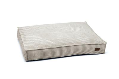 Designed by Lotte Ribbed Hondenkussen Lichtgrijs 100x70x15cm