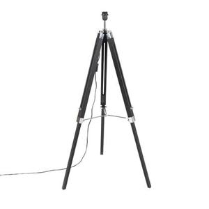 QAZQA Vloerlamp zwart zonder kap - Tripod