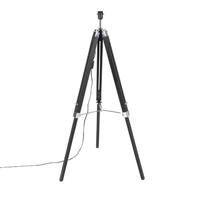 QAZQA Vloerlamp zwart zonder kap - Tripod - thumbnail