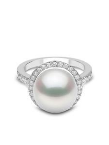 Yoko London bague Classic en or blanc 18ct ornée de perles des mers du sud et de diamants - Argent