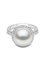 Yoko London bague Classic en or blanc 18ct ornée de perles des mers du sud et de diamants - Argent - thumbnail