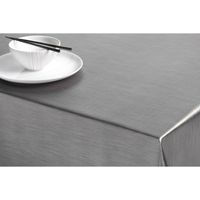 Luxe tafelzeil/tafelkleed titanium grijs metallic look 140 x 220 cm - Tafelzeilen - thumbnail