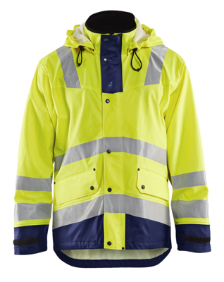 Blåkläder Regenjas High-Vis LEVEL 2 43022003 | High-Vis Geel/Marineblauw | Maat XXL - 7330509570487
