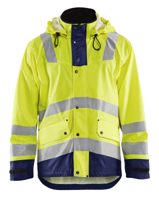 Blåkläder Regenjas High-Vis LEVEL 2 43022003 | High-Vis Geel/Marineblauw | Maat M - 7330509570449