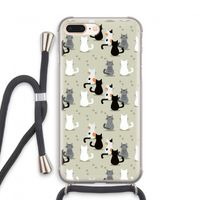 Katten: iPhone 7 PLUS Transparant Hoesje met koord