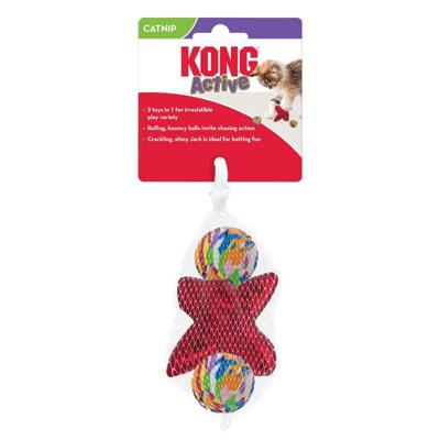 Katten-speelgoed active jacks net a 3 stuks - Kong