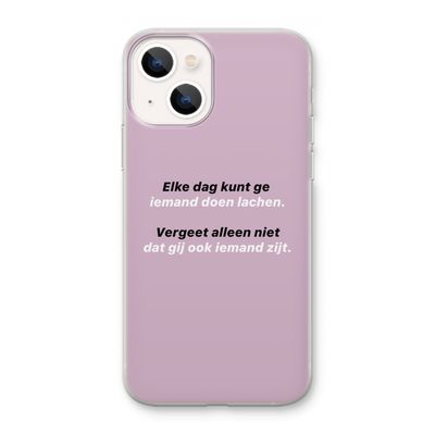 gij zijt ook iemand: iPhone 13 mini Transparant Hoesje