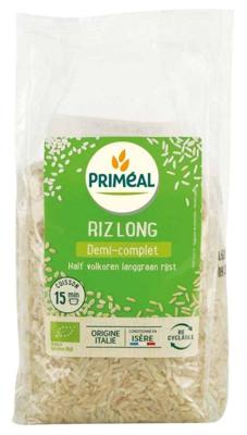 Primeal Halfvolkoren langgraan rijst bio
