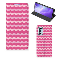 OPPO Find X3 Lite Hoesje met Magneet Waves Pink - thumbnail