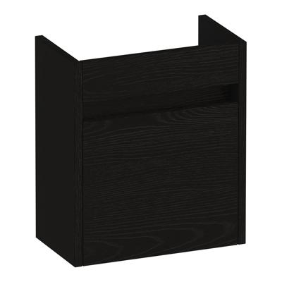 Brauer Adore Fonteinkast - 40 cm - 1 Deur - Greeploos - Linksdraaiend - Timber Black