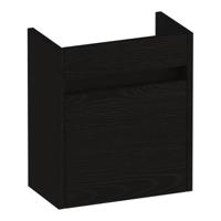Brauer Adore Fonteinkast - 40 cm - 1 Deur - Greeploos - Linksdraaiend - Timber Black
