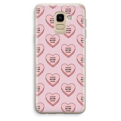 Chicks before dicks: Samsung Galaxy J6 (2018) Transparant Hoesje