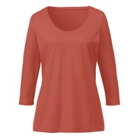 Shirt met 3/4-mouw van bio-katoen, terracotta Maat: 42