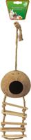Knaagdierhuis kokosnoot met touwladder 45 cm - Gebr de boon