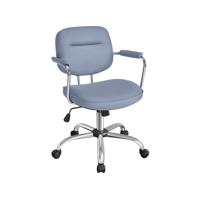Ergonomische Bureaustoel van PU met Armleuningen, Mistig blauw