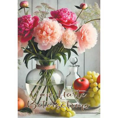 Wenskaarten Beterschap pak a 10 stuks Wenskaarten Beterschap pak a 10 stuks