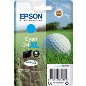 Epson Golf ball Singlepack Cyan 34XL DURABrite Ultra Ink