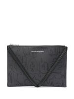 Alexander McQueen pochette à logo imprimé - Noir - thumbnail