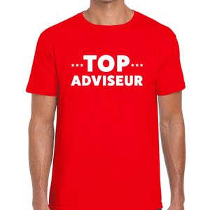 Top adviseur beurs/evenementen t-shirt rood heren