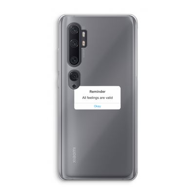 Reminder: Xiaomi Mi Note 10 Transparant Hoesje