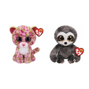 Ty - Knuffel - Beanie Boo's - Lainey Leopard & Dangler Sloth