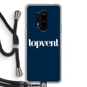 Topvent Navy: OnePlus 8 Pro Transparant Hoesje met koord