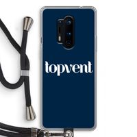 Topvent Navy: OnePlus 8 Pro Transparant Hoesje met koord