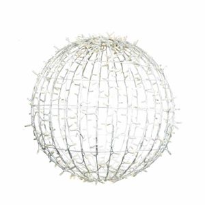 Kerstbal verlichting 80cm met warm witte en warm witte twinkel LED lampjes 3000k 571-529