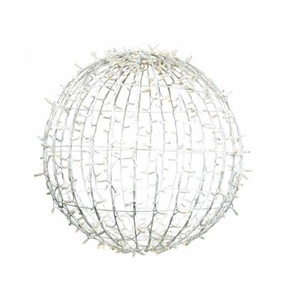 Kerstbal verlichting 80cm met warm witte en warm witte twinkel LED lampjes 3000k 571-529