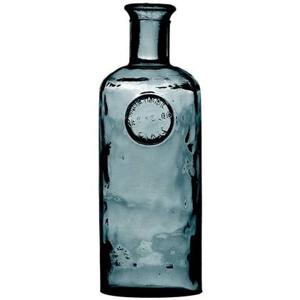 Natural Living Vaas Olive Bottle - marine blauw - glas - 13x35 cm