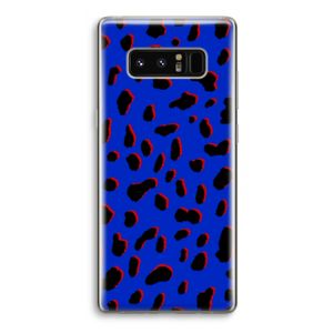 Blue Leopard: Samsung Galaxy Note 8 Transparant Hoesje