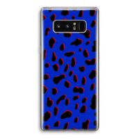 Blue Leopard: Samsung Galaxy Note 8 Transparant Hoesje