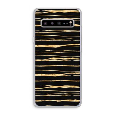 Gouden strepen: Samsung Galaxy S10 5G Transparant Hoesje