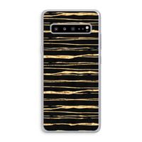Gouden strepen: Samsung Galaxy S10 5G Transparant Hoesje