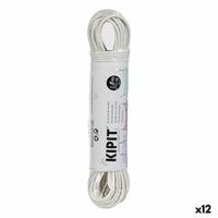 Waslijn Wit PVC 20 m (12 Stuks)