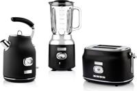 Westinghouse Retro waterkoker + broodrooster 2 sleuven + blender - zwart