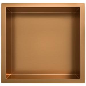 Wiesbaden Demis Inbouwnis 30x30x7cm - Geborsteld Brons Koper RVS