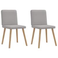 Eetkamerstoelen 2 st stof wolk grijs Eetkamerstoelen 2 st stof wolk grijs
