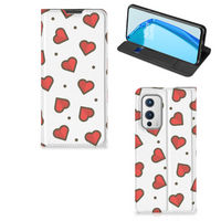 OnePlus 9 Hoesje met Magneet Hearts